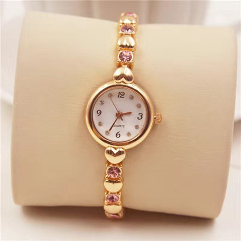 Trend Fashion Elegant Ladies Water Diamond English Watch Small And Simple Bracelet Watch Girls Fashion Women&amp;#039;s Watch