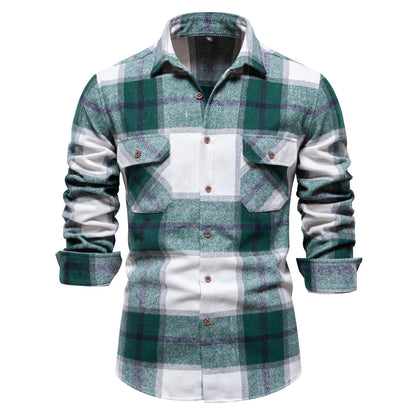 Men&#039;s Plaid Long Sleeve Shirt