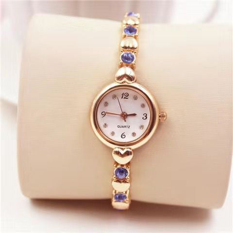 Trend Fashion Elegant Ladies Water Diamond English Watch Small And Simple Bracelet Watch Girls Fashion Women&amp;#039;s Watch