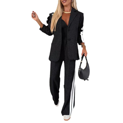 Amazon Cross-border 2024 Autumn European And American New Women&#039;s Fashion Comfortable Elegant Two-piece Suit Lapel Suit