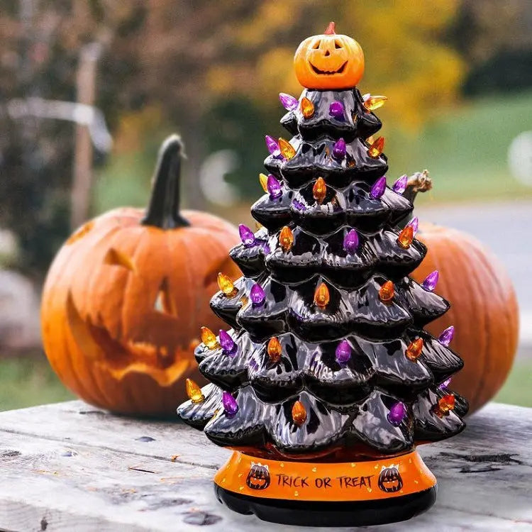 Cross-border Independent Station Halloween Tree Halloween Glowing Decorations Decoration Halloween Tree Gift