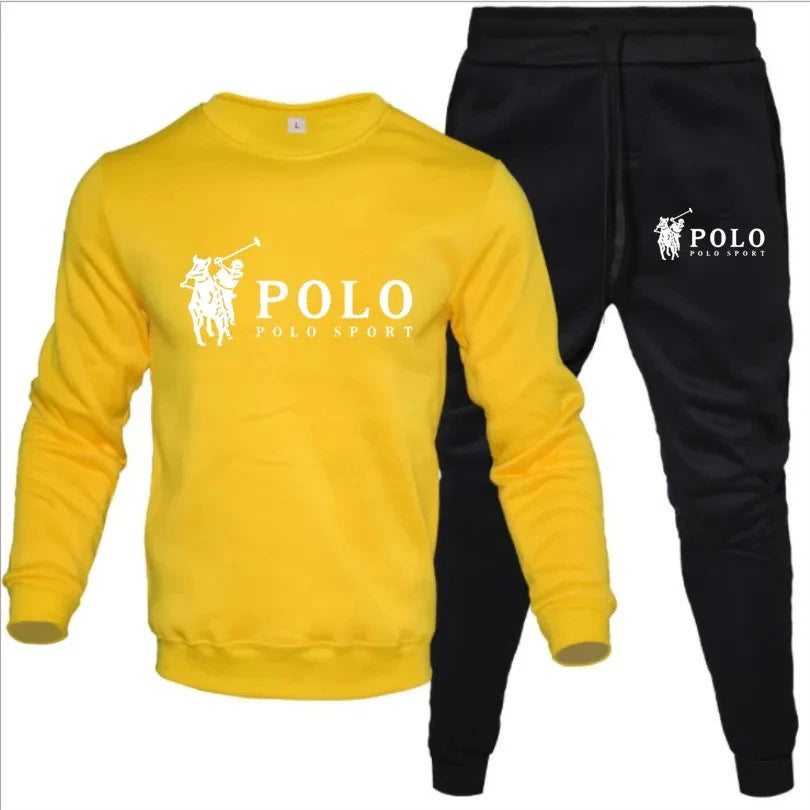 Men&#039;s Sports Suit Fashion Casual Spring And Autumn Combination Hooded Sweatshirt + Pants 2-piece Fleece Set